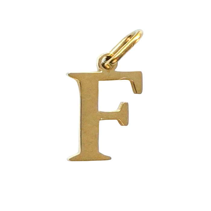 Gold Classic Initial Charm