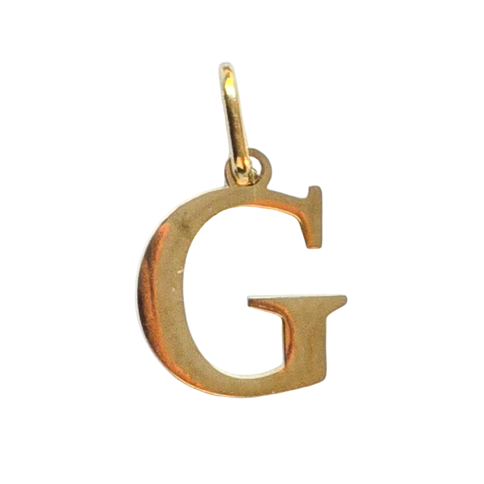 Gold Classic Initial Charm