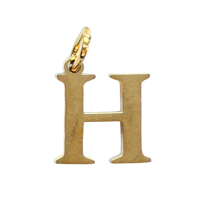 Gold Classic Initial Charm