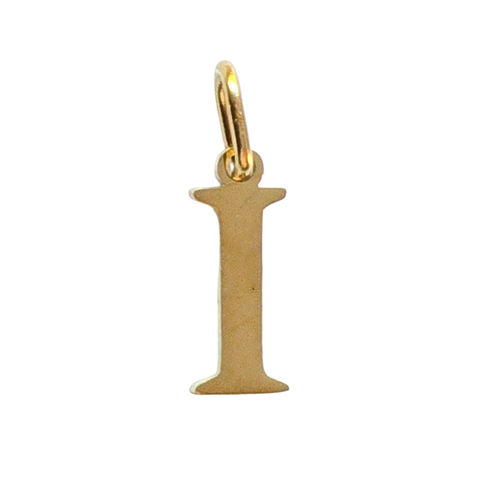 Gold Classic Initial Charm