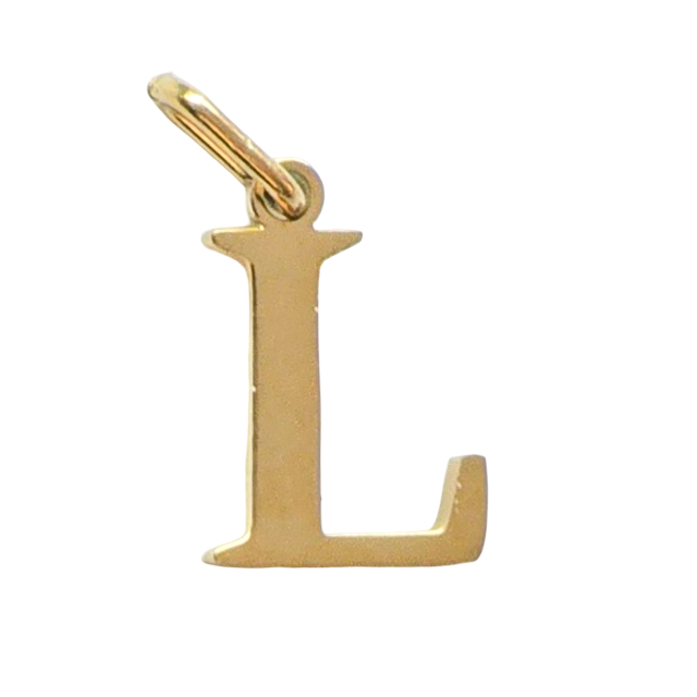 Gold Classic Initial Charm