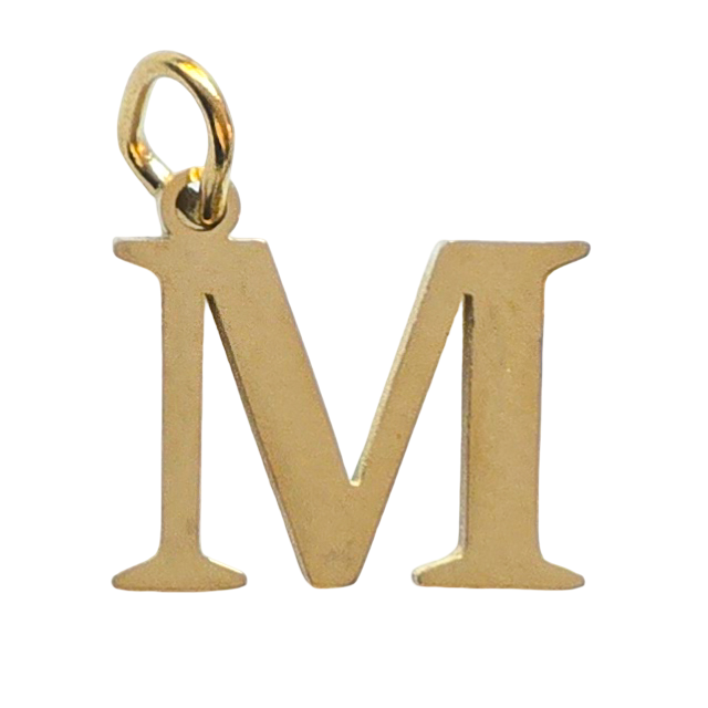 Gold Classic Initial Charm