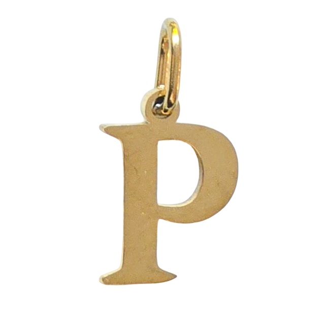 Gold Classic Initial Charm