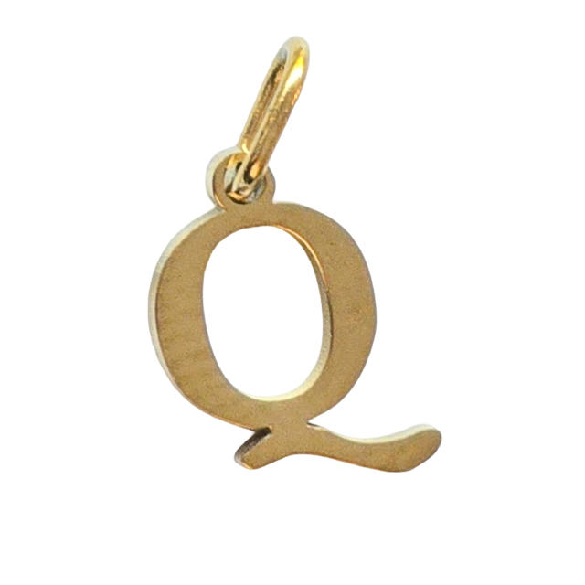 Gold Classic Initial Charm