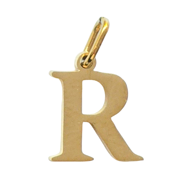Gold Classic Initial Charm