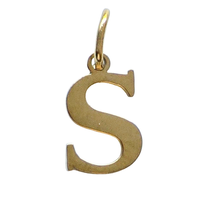 Gold Classic Initial Charm