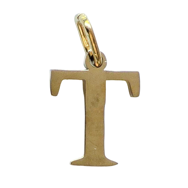 Gold Classic Initial Charm