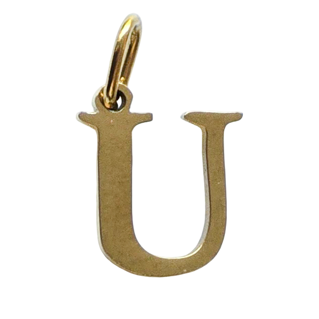 Gold Classic Initial Charm