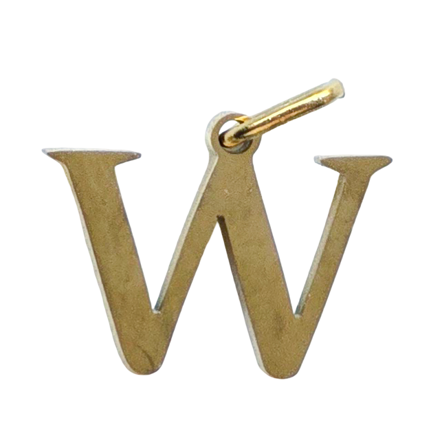 Gold Classic Initial Charm