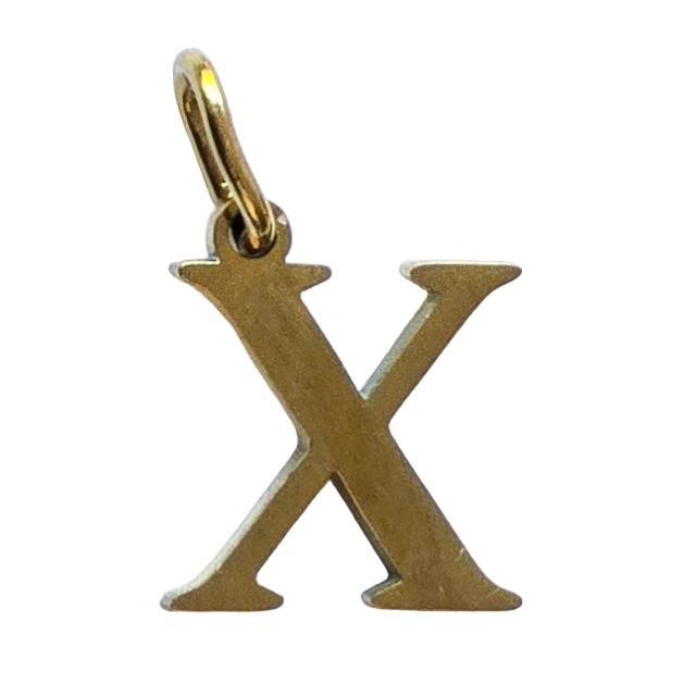 Gold Classic Initial Charm