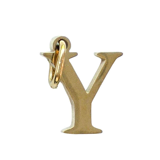 Gold Classic Initial Charm