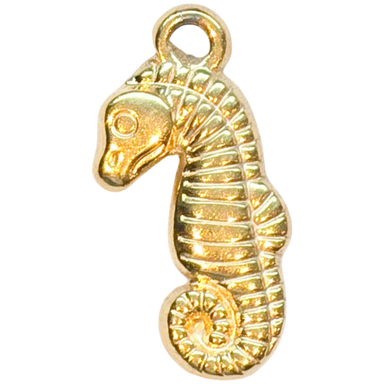 Gold Classic Seahorse Charm