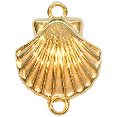 Gold Connector Shell Charm
