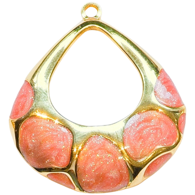 Gold Coral Cluster Drop Charm