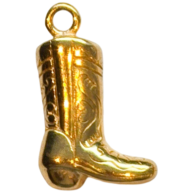 Gold Cowboy Boot Charm