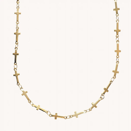 Gold Cross Chain Necklace