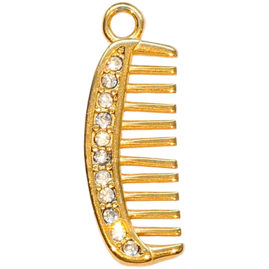 Gold Crystal Comb Charm