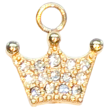 Gold Crystal Crown Charm
