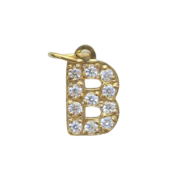 Gold Crystal Initial Charm