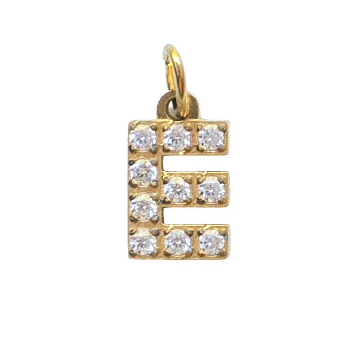 Gold Crystal Initial Charm