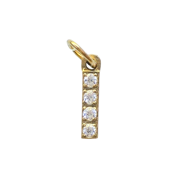Gold Crystal Initial Charm
