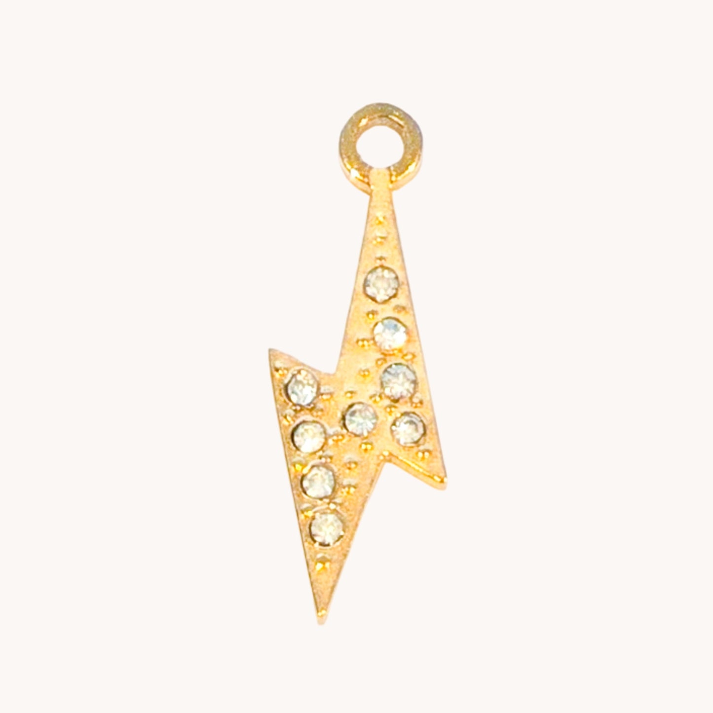 Gold Crystal Lightning Charm