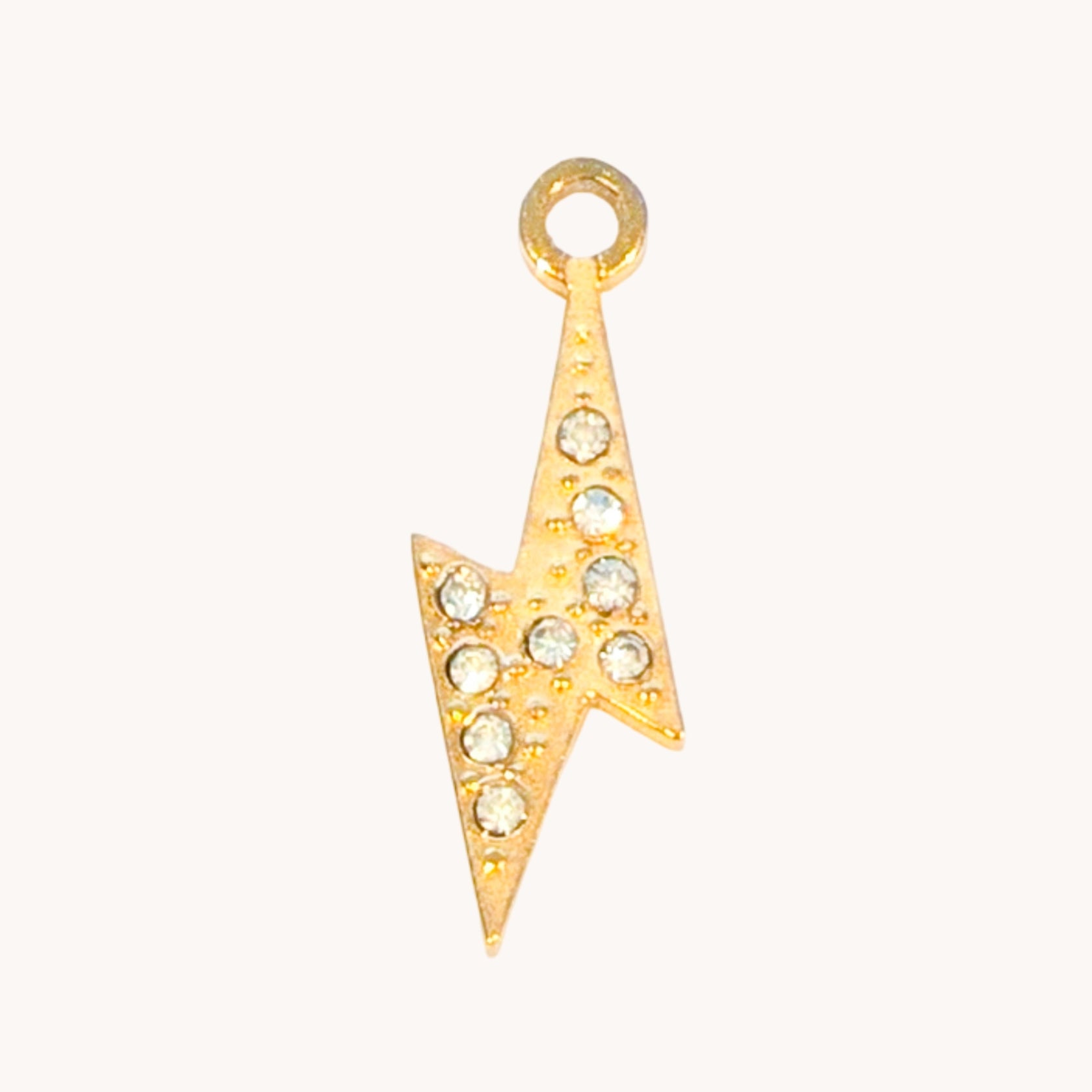 Gold Crystal Lightning Charm