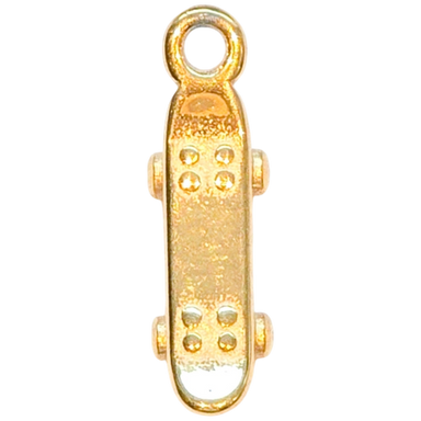 Gold Skateboard Charm