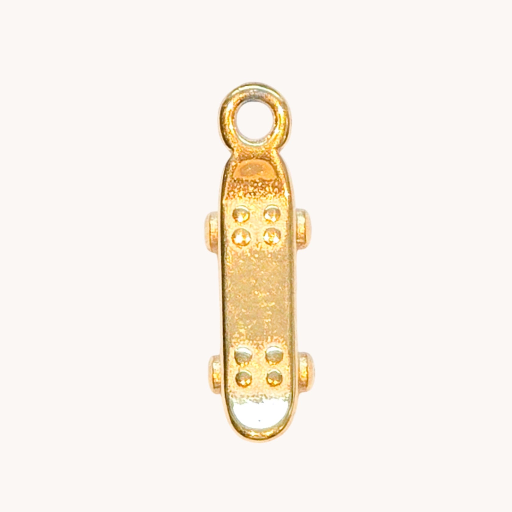Gold Skateboard Charm