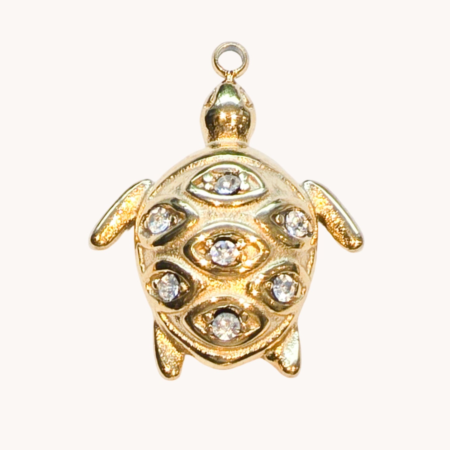 Gold Dotted Turtle Charm