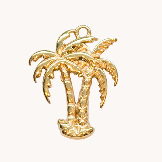Gold Double Palm Tree Charm