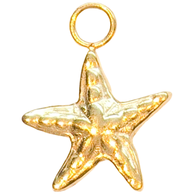 Gold Etched Starfish Charm