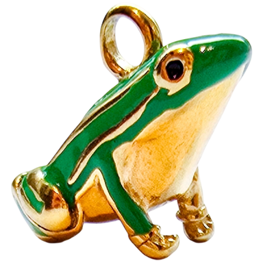 Gold Frog Charm