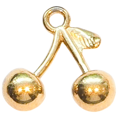 Gold Golden Cherry Duo Charm