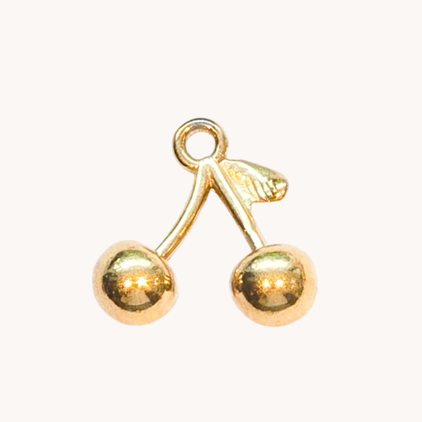Gold Golden Cherry Duo Charm