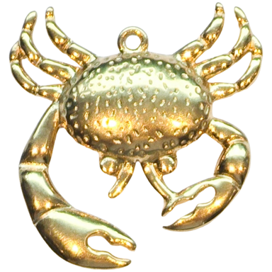 Gold Golden Crab Charm