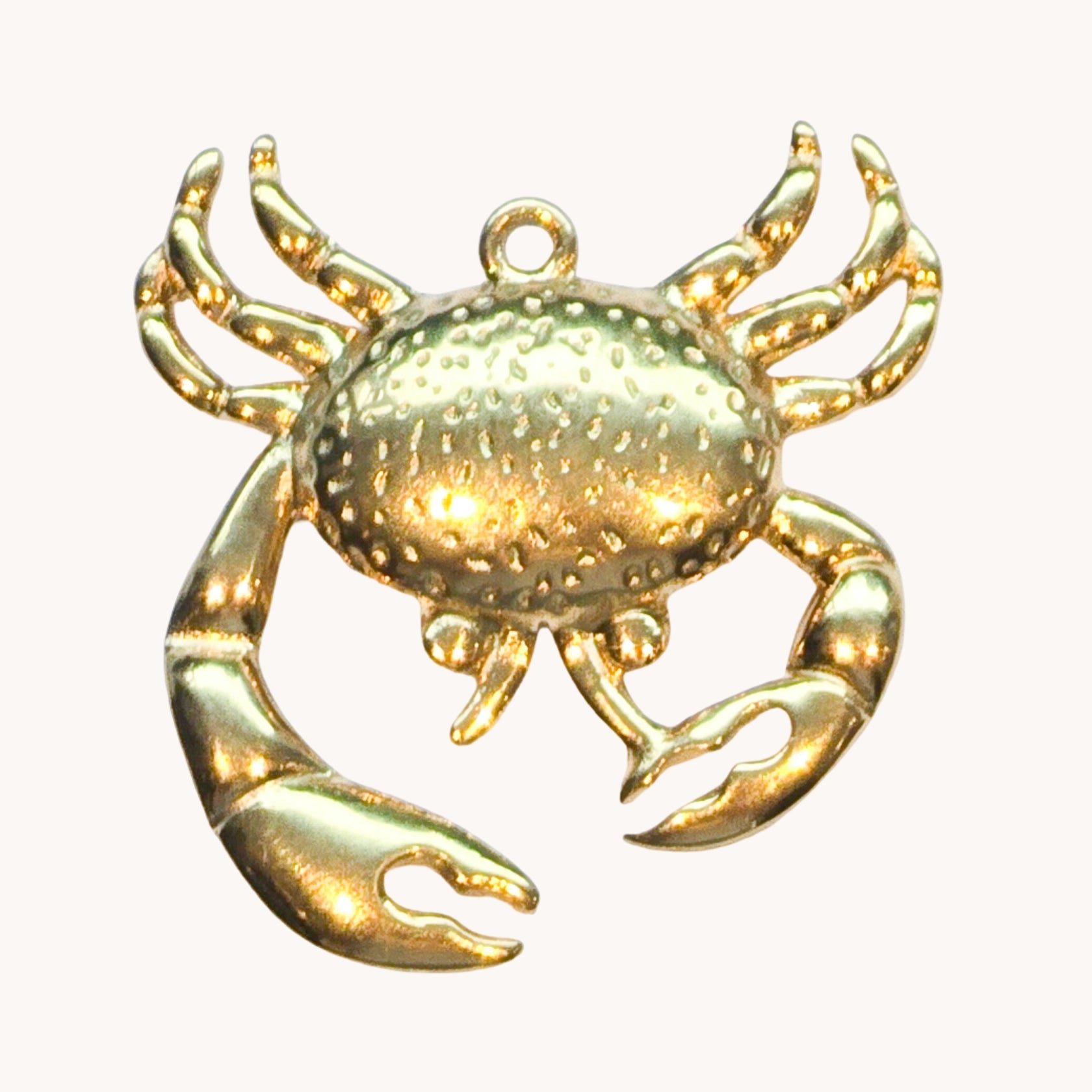 Gold Golden Crab Charm