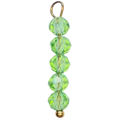 Gold Green Bead Charm