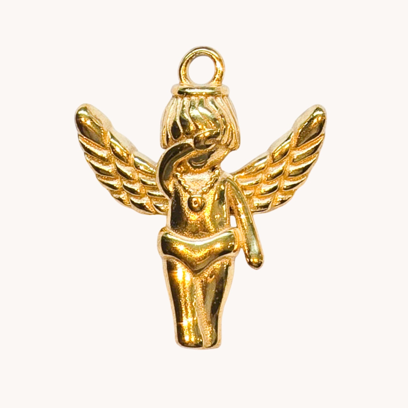 Gold Guardian Angel Charm