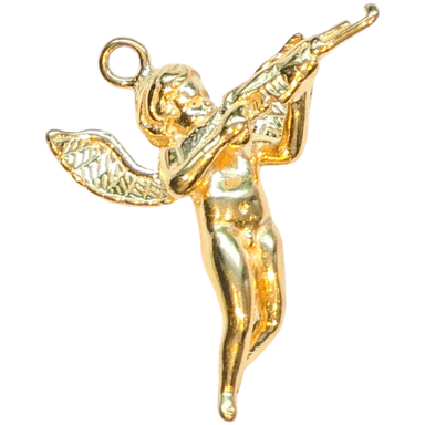 Gold Huntress Angel Charm
