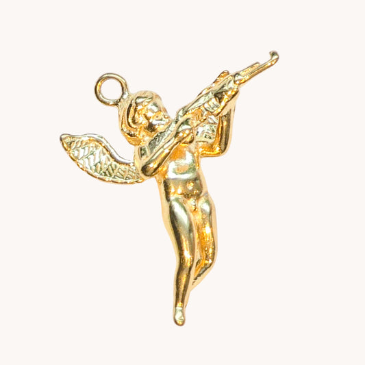 Gold Huntress Angel Charm