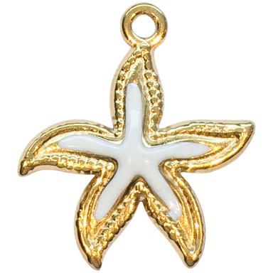 Gold Ivory Starfish Charm