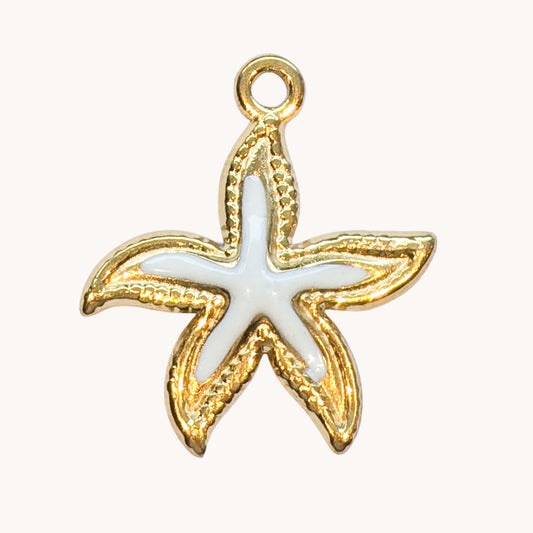 Gold Ivory Starfish Charm
