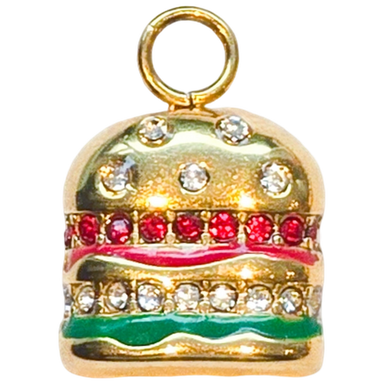 Gold Jeweled Barrel Charm