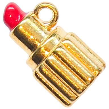 Gold Lipstick Charm