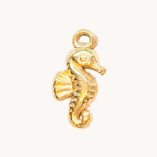 Gold Little Seahorse Charm