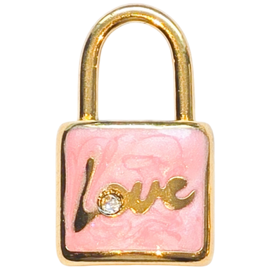Gold Love Lock Charm