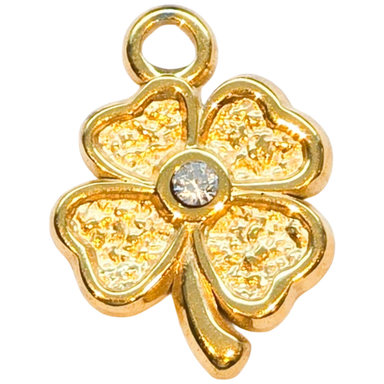 Gold Lucky Clover Charm