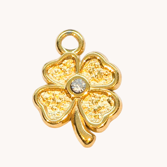 Gold Lucky Clover Charm