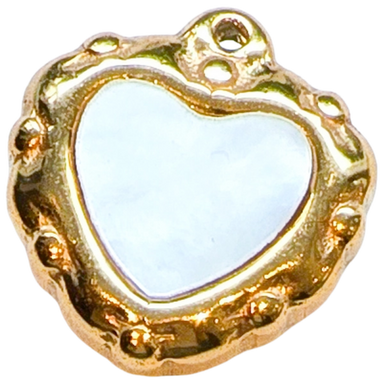Gold Mirror Heart Charm